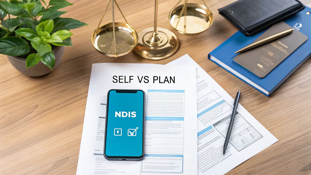 NDIS self-managed plan: participant managing budget and invoices under self-management arrangement

